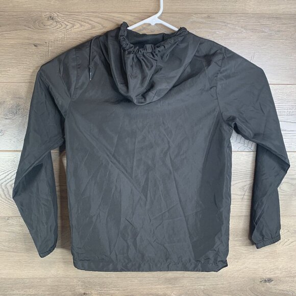 Santa Cruz Black Lightweight Hooded Windbreaker Jacket With Drawstring & Zip Clo - Picture 6 of 8